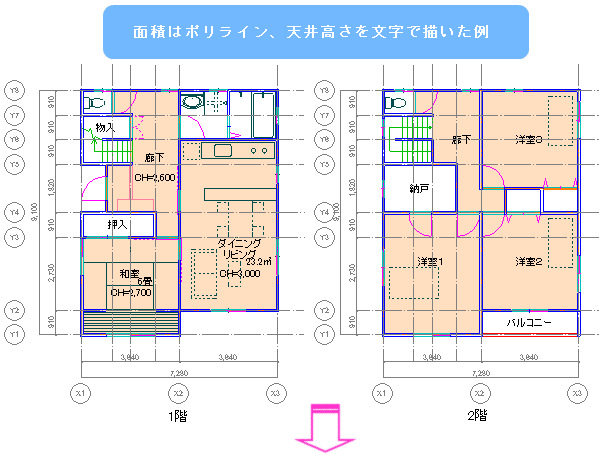 利用した図面と結果1