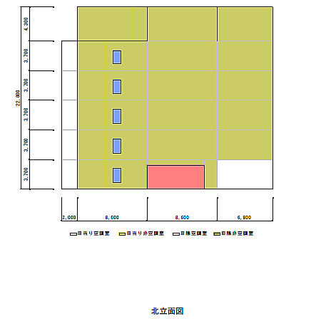 北立面図
