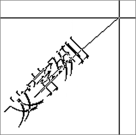 文字列の回転角度にあわせる