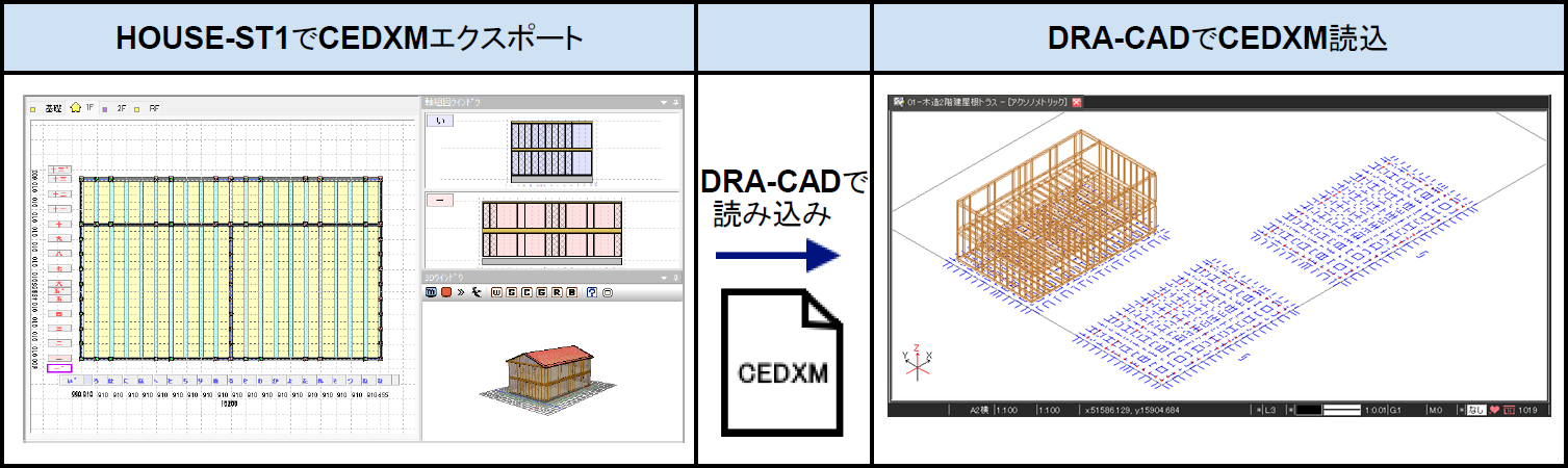  ｢HOUSE-ST1｣から書き出した「CEDXM」ファイルを読み込む