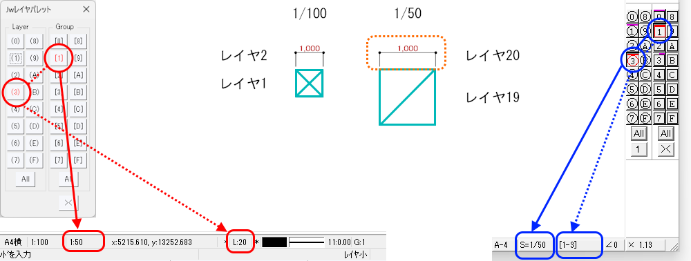 dracadでは1グループ-3レイヤの書き込みレイヤは[L20]