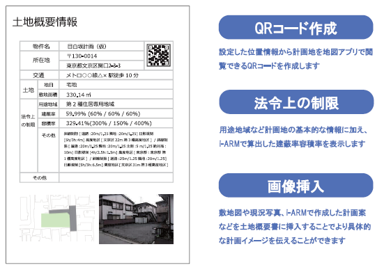 土地概要情報の出力