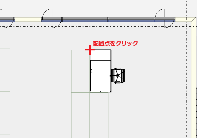 配置したい点をクリックして配置