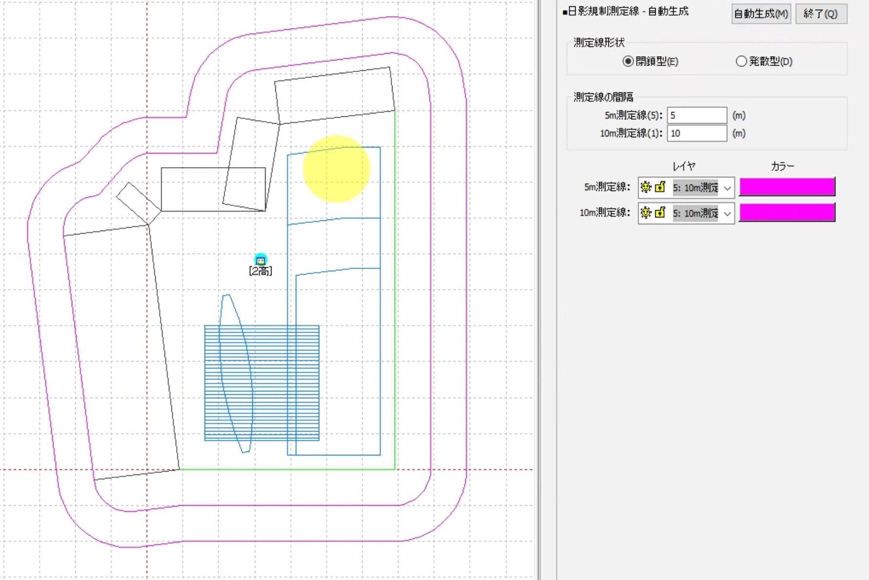 測定線の自動生成