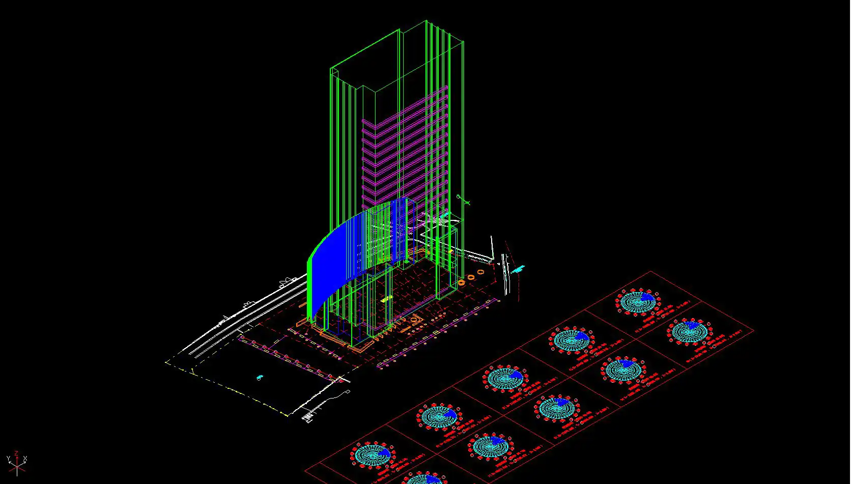某大学の新築プロジェクト(天空率 計画建物)